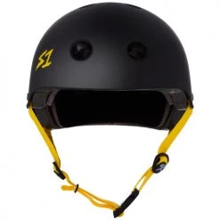 S1 Lifer Helmet Matte Black Yellow Straps